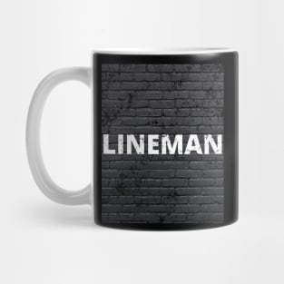 Lineman brickwall heroes of football Mug